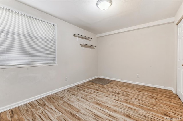 empty room featuring light hardwood / wood-style flooring