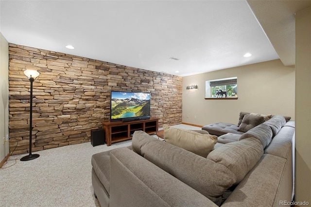 view of carpeted living room