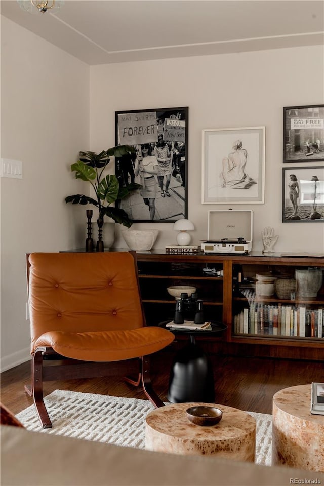 6530 W 26th Ave, Edgewater, CO 80214 - sitting room featuring wood finished floors and baseboards