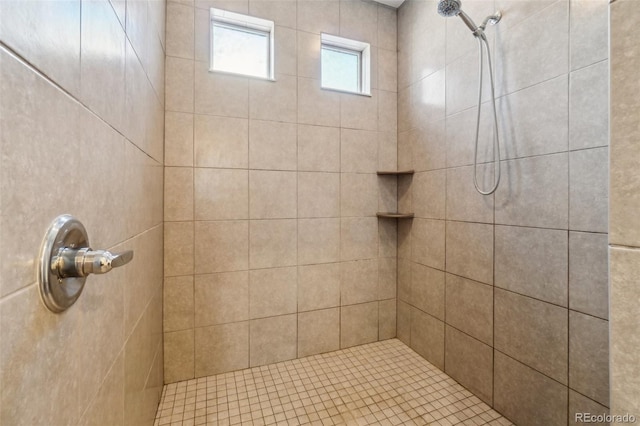 full bathroom with a tile shower