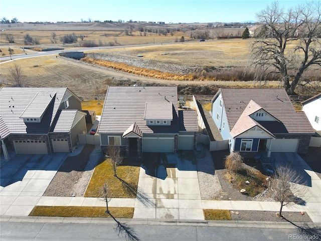 bird's eye view featuring a rural view