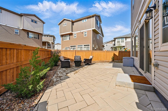 10123 Zeno St, Commerce City, CO 80022 - fenced backyard featuring a residential view and a patio