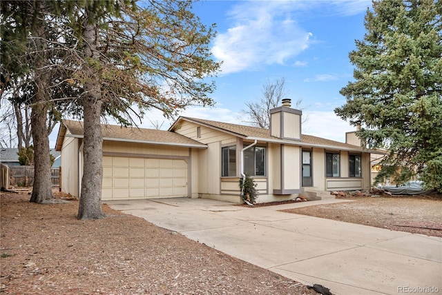 ranch-style home with a garage