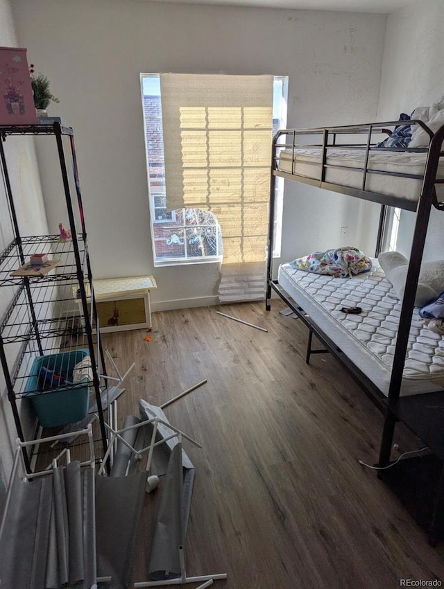 bedroom featuring hardwood / wood-style flooring