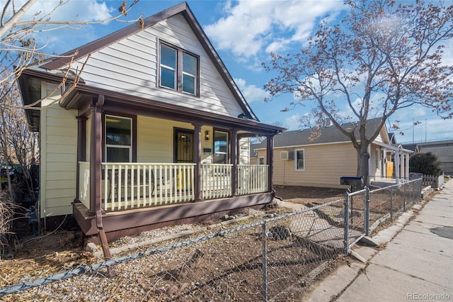 view of front of house featuring covered porch