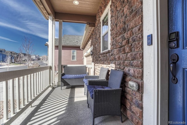 balcony featuring a residential view