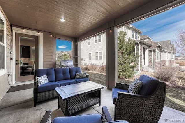 view of patio / terrace with outdoor lounge area