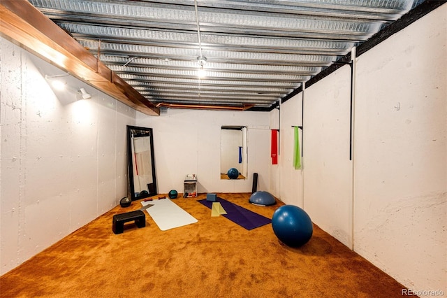 view of workout area