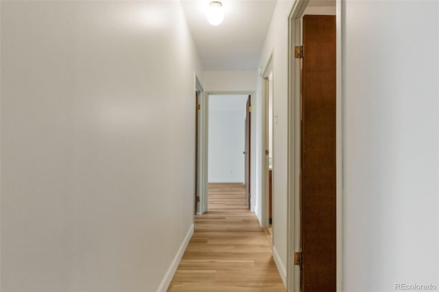 13606 E Bates Ave Unit 304, Aurora, CO 80014 - hall with light wood-style flooring and baseboards