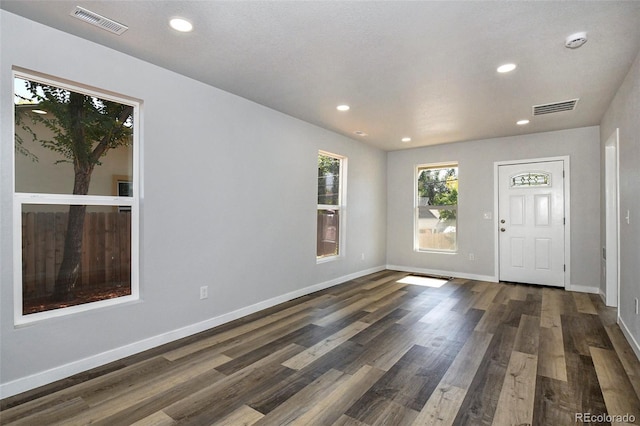 228 E Las Vegas St, Colorado Springs, CO 80903 - entrance foyer featuring dark wood-style floors, baseboards, and recessed lighting