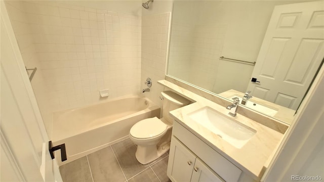 10538 Tiger Chase, Lone Tree, CO 80124 - bathroom with vanity, shower / washtub combination, and tile patterned flooring