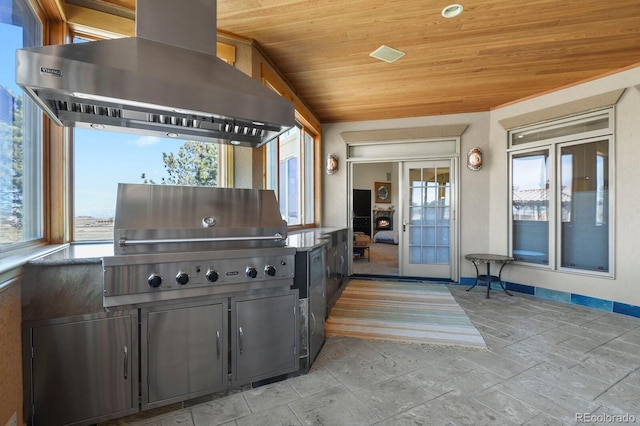 view of patio featuring grilling area and area for grilling