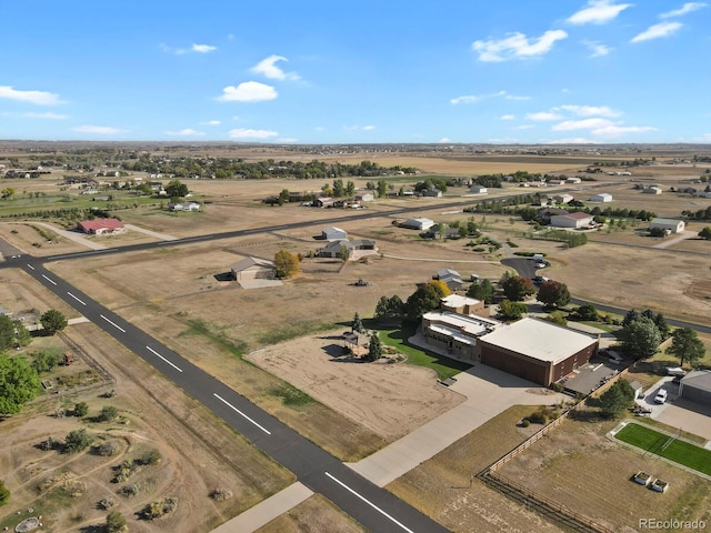 bird's eye view with a rural view