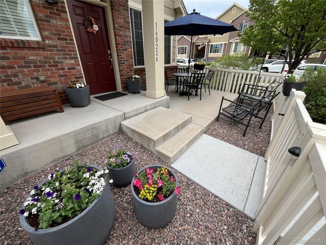 view of patio / terrace with a porch
