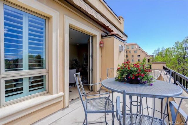 2500 E Cherry Creek S Drive 306, Denver, CO 80209 - balcony with outdoor dining space