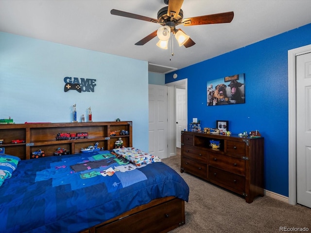 6166 S Dover St, Littleton, CO 80123 - carpeted bedroom with a ceiling fan and baseboards