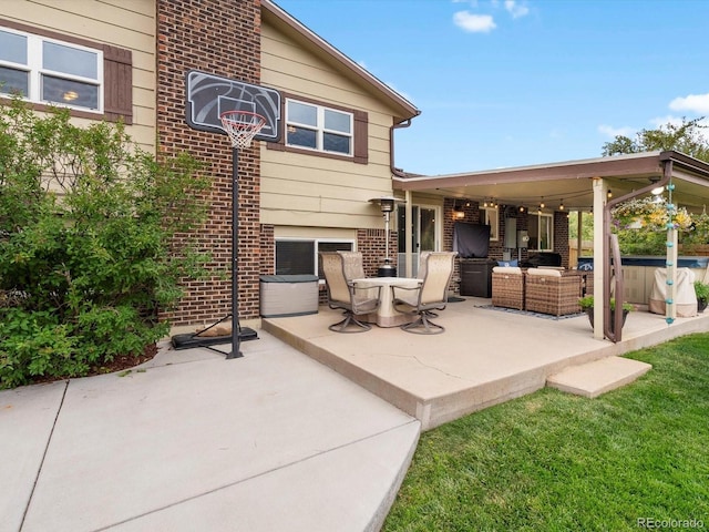 6166 S Dover St, Littleton, CO 80123 - view of patio featuring an outdoor living space