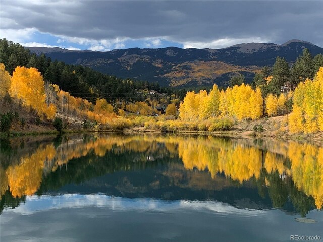 163 Ward St, Bailey, CO 80421 - view of water feature featuring a view of trees and a mountain view