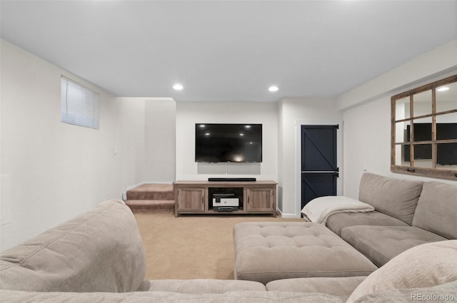 view of carpeted living room