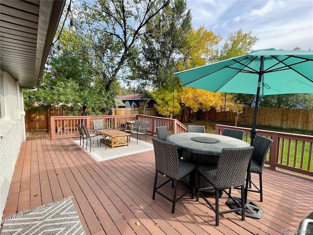 view of wooden deck