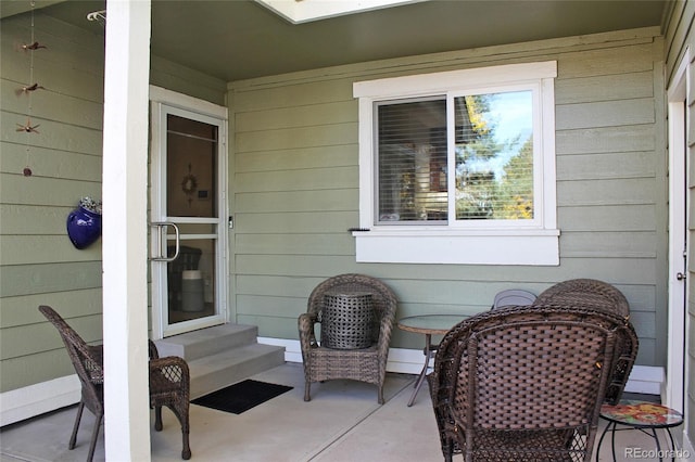 view of patio featuring entry steps