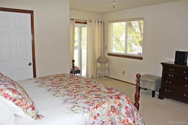 view of carpeted bedroom