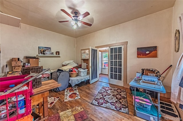 939 Conejos St, Colorado Springs, CO 80903 - office with wood finished floors and ceiling fan