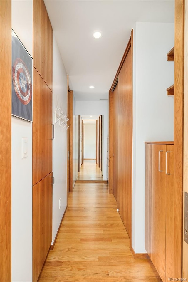 1188 S Sherman St, Denver, CO 80210 - corridor with light wood finished floors and recessed lighting