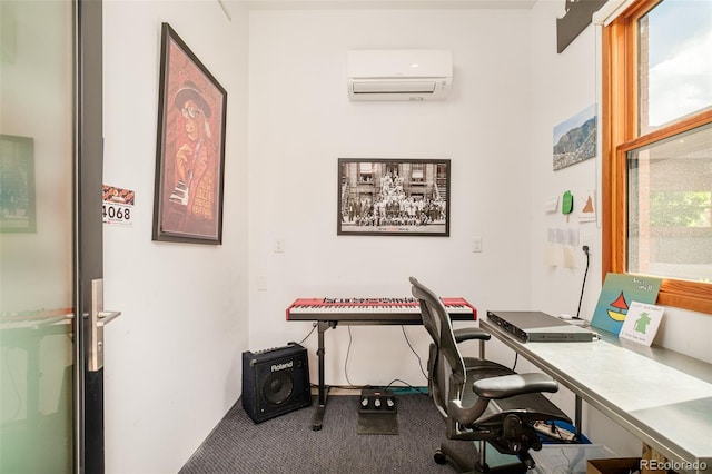 1188 S Sherman St, Denver, CO 80210 - office area featuring an AC wall unit and carpet flooring