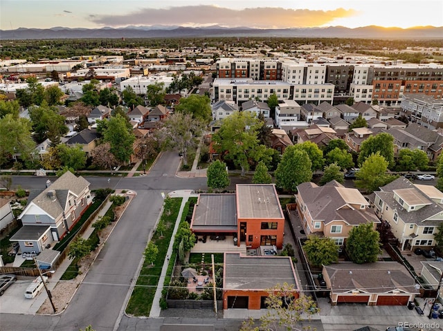 1188 S Sherman St, Denver, CO 80210 - aerial perspective of suburban area featuring a mountain backdrop