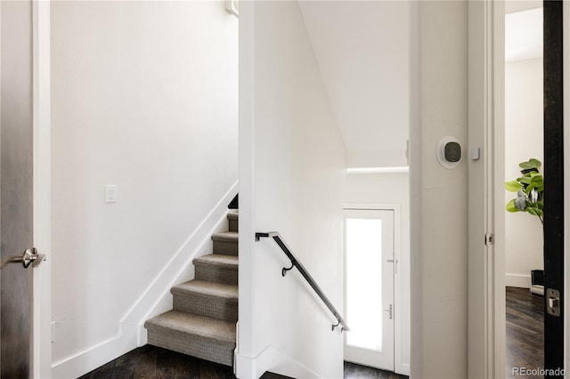 1932 W 32nd Ave, Denver, CO 80211 - stairs with wood finished floors and baseboards