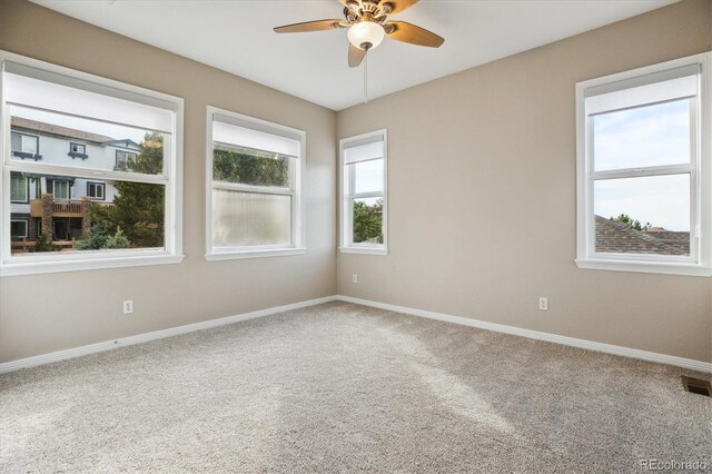 2601 Pemberly Ave, Highlands Ranch, CO 80126 - carpeted empty room featuring a ceiling fan and baseboards
