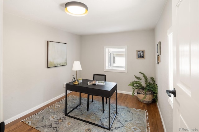 2355 N Emerson St, Denver, CO 80205 - office area with wood finished floors and baseboards