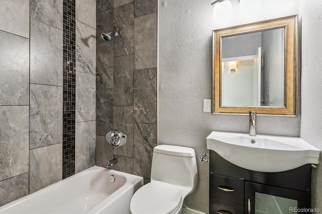 6057 S Windermere Way, Littleton, CO 80120 - full bath with vanity, bathing tub / shower combination, and a textured wall