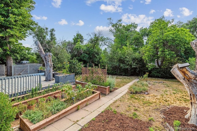 6057 S Windermere Way, Littleton, CO 80120 - view of yard with a vegetable garden and view of scattered trees
