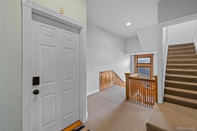 1450 N High St Unit 3, Denver, CO 80218 - hall with an upstairs landing and carpet
