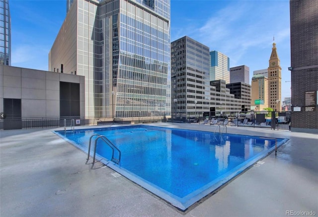 view of pool with a patio