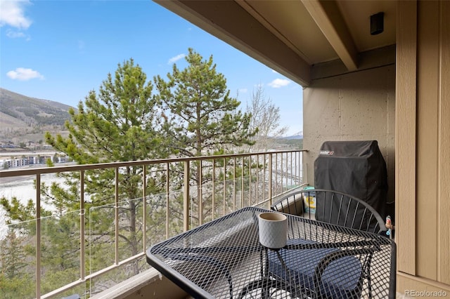 220 E Ln Bonte St Unit 317, Dillon, CO 80435 - balcony with grilling area and a mountain view