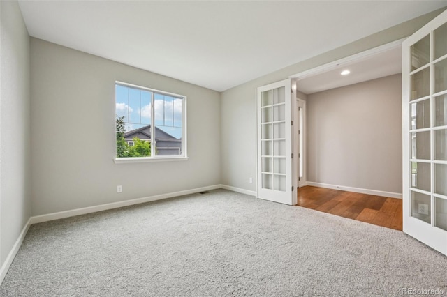 17710 E Emilia Dr, Parker, CO 80134 - unfurnished room with french doors, carpet, and recessed lighting