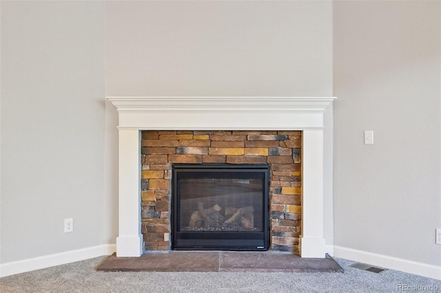 17710 E Emilia Dr, Parker, CO 80134 - detailed view of carpet floors and a glass covered fireplace