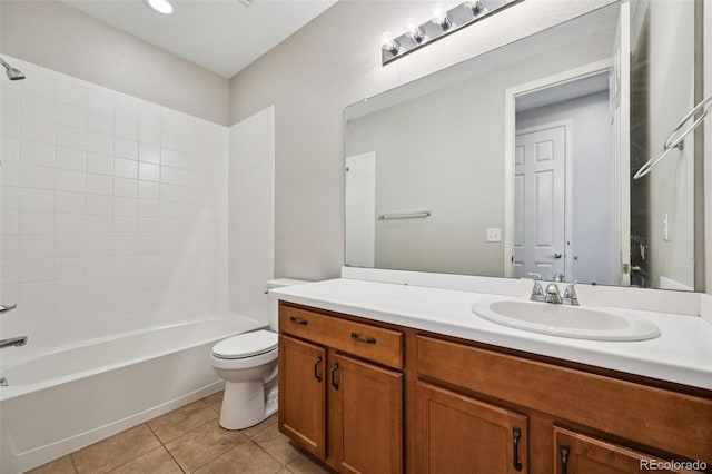 17710 E Emilia Dr, Parker, CO 80134 - full bathroom featuring vanity, tile patterned flooring, and bathing tub / shower combination