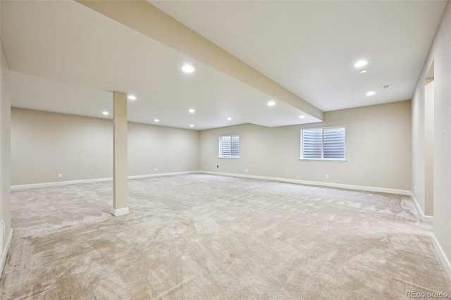 17710 E Emilia Dr, Parker, CO 80134 - below grade area featuring light colored carpet and recessed lighting