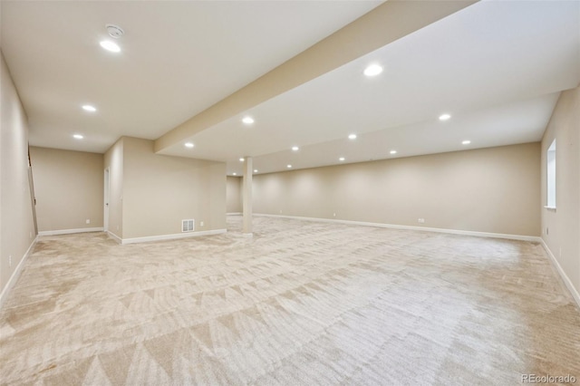 17710 E Emilia Dr, Parker, CO 80134 - basement with light carpet and recessed lighting