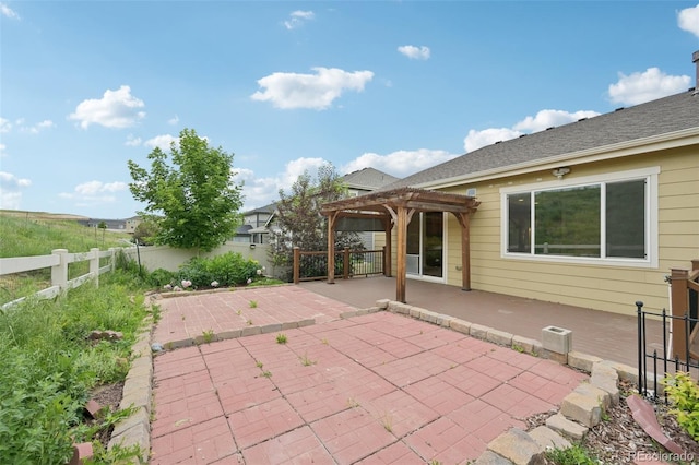 17710 E Emilia Dr, Parker, CO 80134 - fenced backyard featuring a pergola and a patio