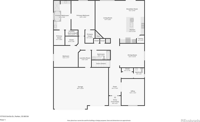 17710 E Emilia Dr, Parker, CO 80134 - view of property floor plan