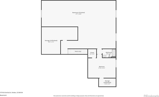 17710 E Emilia Dr, Parker, CO 80134 - view of floor plan / room layout