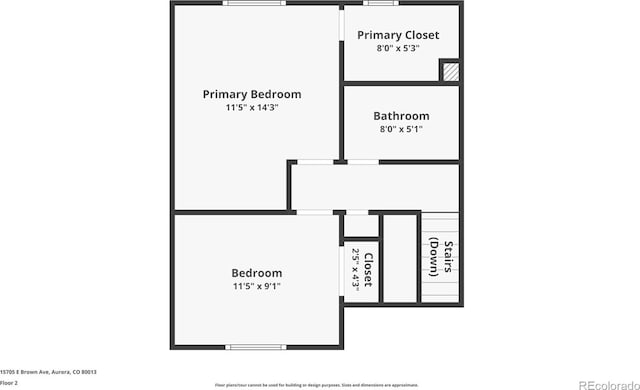 15705 E Brown Ave, Aurora, CO 80013 - view of property floor plan