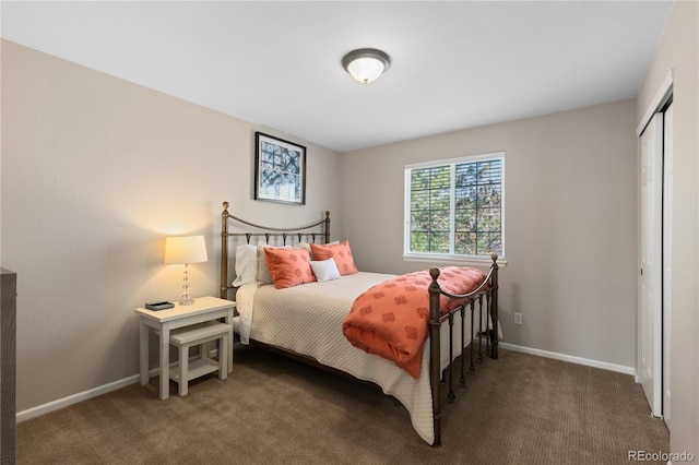 7106 Cerney Cir, Castle Pines, CO 80108 - carpeted bedroom with baseboards and a closet