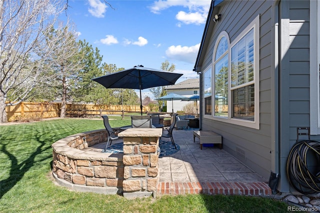 7106 Cerney Cir, Castle Pines, CO 80108 - view of patio / terrace with fence