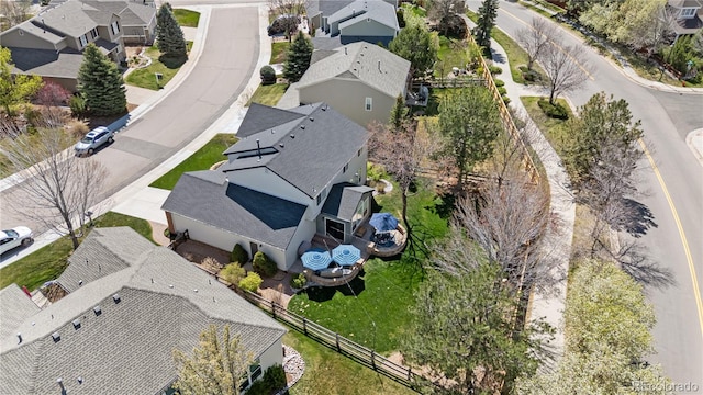 7106 Cerney Cir, Castle Pines, CO 80108 - bird's eye view featuring a residential view